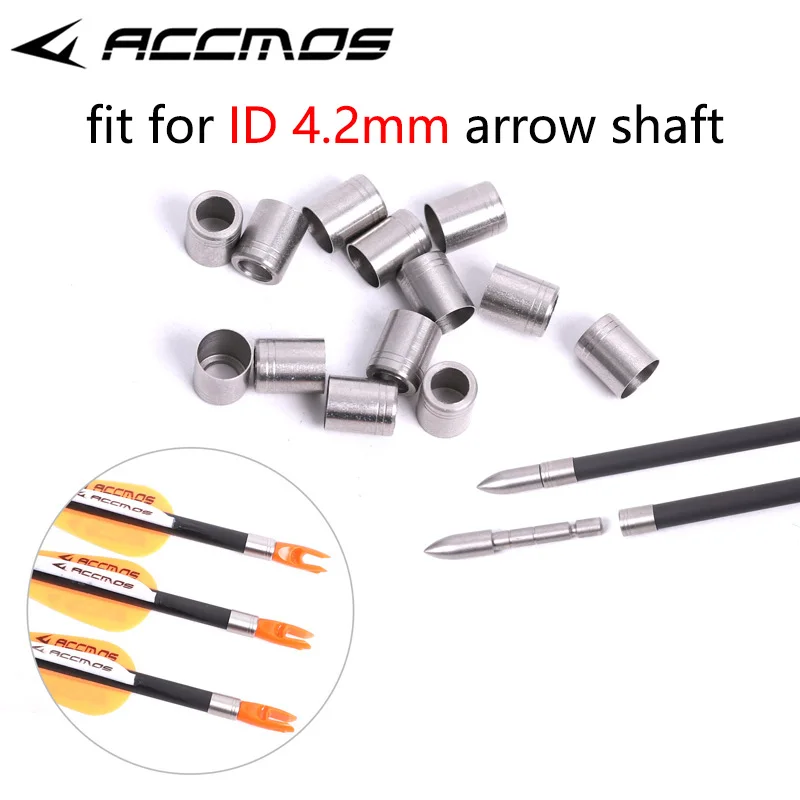 12/20pcs Archery Explosion-proof Ring For ID 4.2mm Arrow Shaft Stainless Steel Arrow Protecter Collar Shooting Accessories