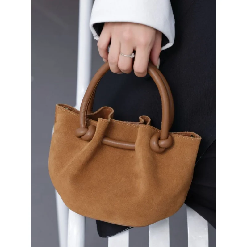 New Autumn and Winter High-Grade Versatile Frosted Pleated Dumpling Bag Underarm Bag Women's One Shoulder Crossbody