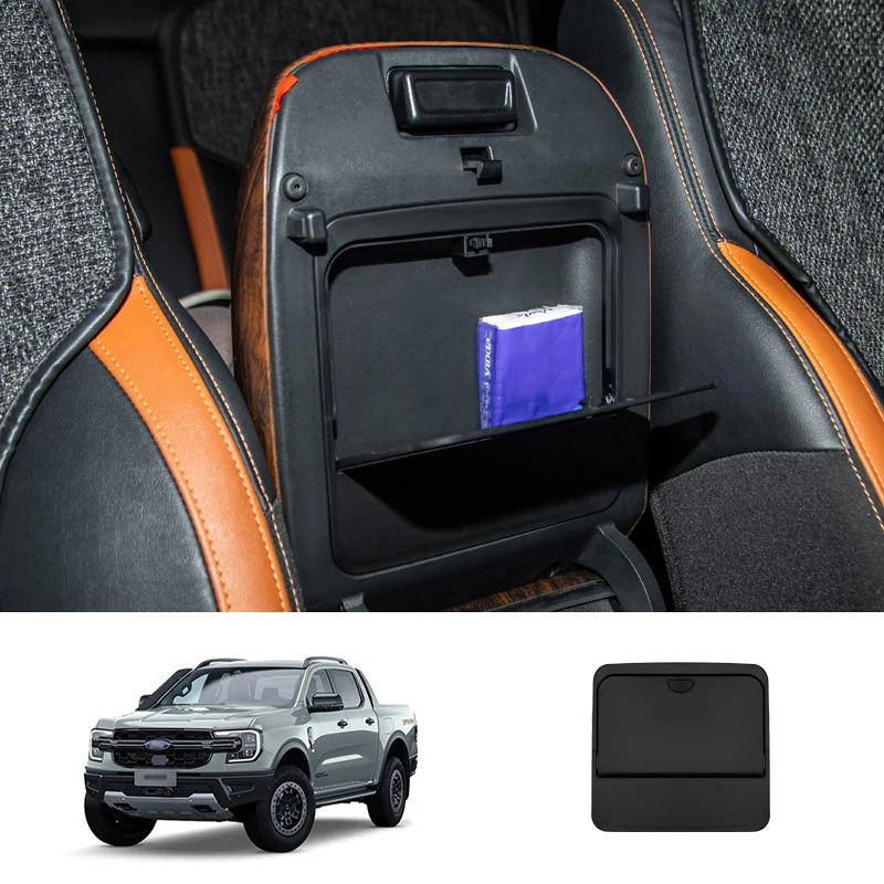 For Ford Ranger 2024 Center Console Armrest Box Privacy Storage Box Hidden Armrest Box Storage Box Upgrade Car Accessories