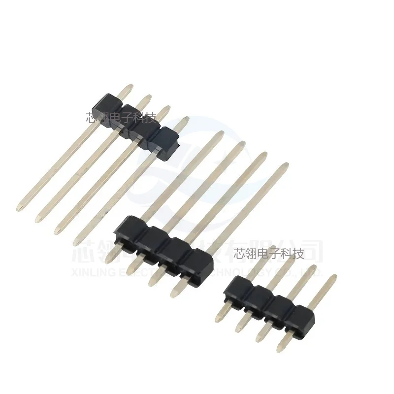 10pcs PCB Connector 1x2P-40P Single Row Straight Pin Extension 2.0mm Spacing Total Length 8.7-21mm for Electronics