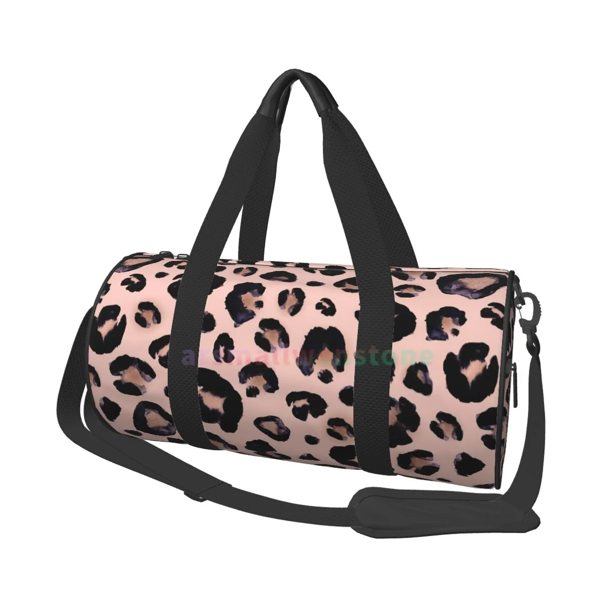 Cheetah-bolsa de viaje para Yoga, mochila duradera de entrenamiento, bolsos redondos para Fitness al aire libre, color rosa