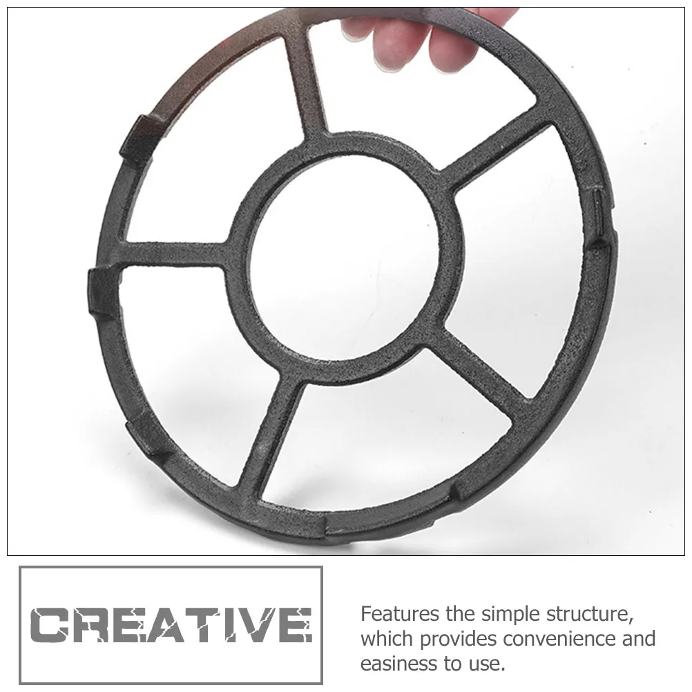 

2pcs Cast Iron Gas Stove Rack Anti-Slip Wok Stand Heavy Duty Kitchen Tool Sturdy Pot Bracket Metal Stove Top Cover For Home Use