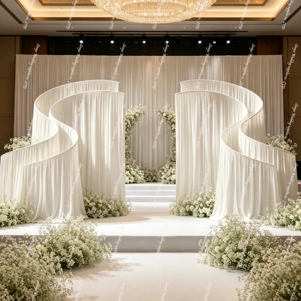 

1pcs/4pcsInstagram-worthy S-shaped metallic decorative backdrop, perfect for outdoor party photos with sheer decorative arches.