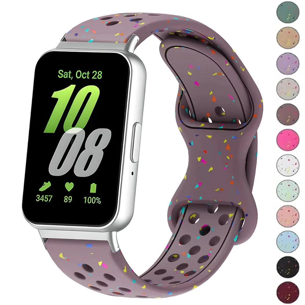 Weiches Wasserdichtes Silikon-Sportarmband für Samsung Galaxy Fit3 20mm Schnellwechsel-Ersatz-Uhrenarmband DIY-Set für Männer und Frauen