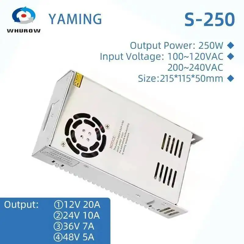 250/350/400/500/600W Single Output Switch Power Supply 5/12/24/36/48V Security Defence Monitor Camera LED Strip