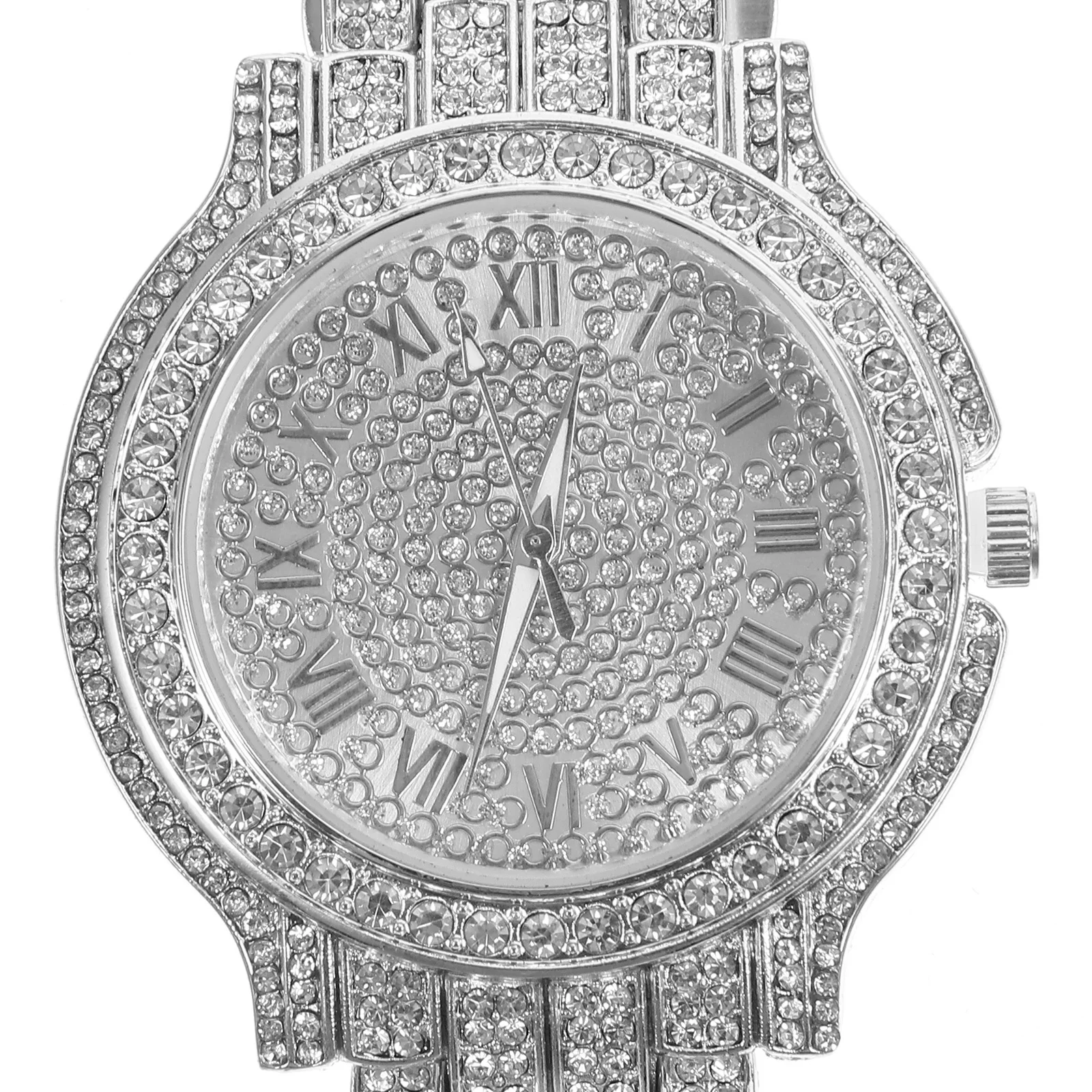 

Rhinestone Ladies Watch Stylish Quartz Roman Numeral Dial Durable Comfortable Women Wrist Watch Casual Decorative Gift