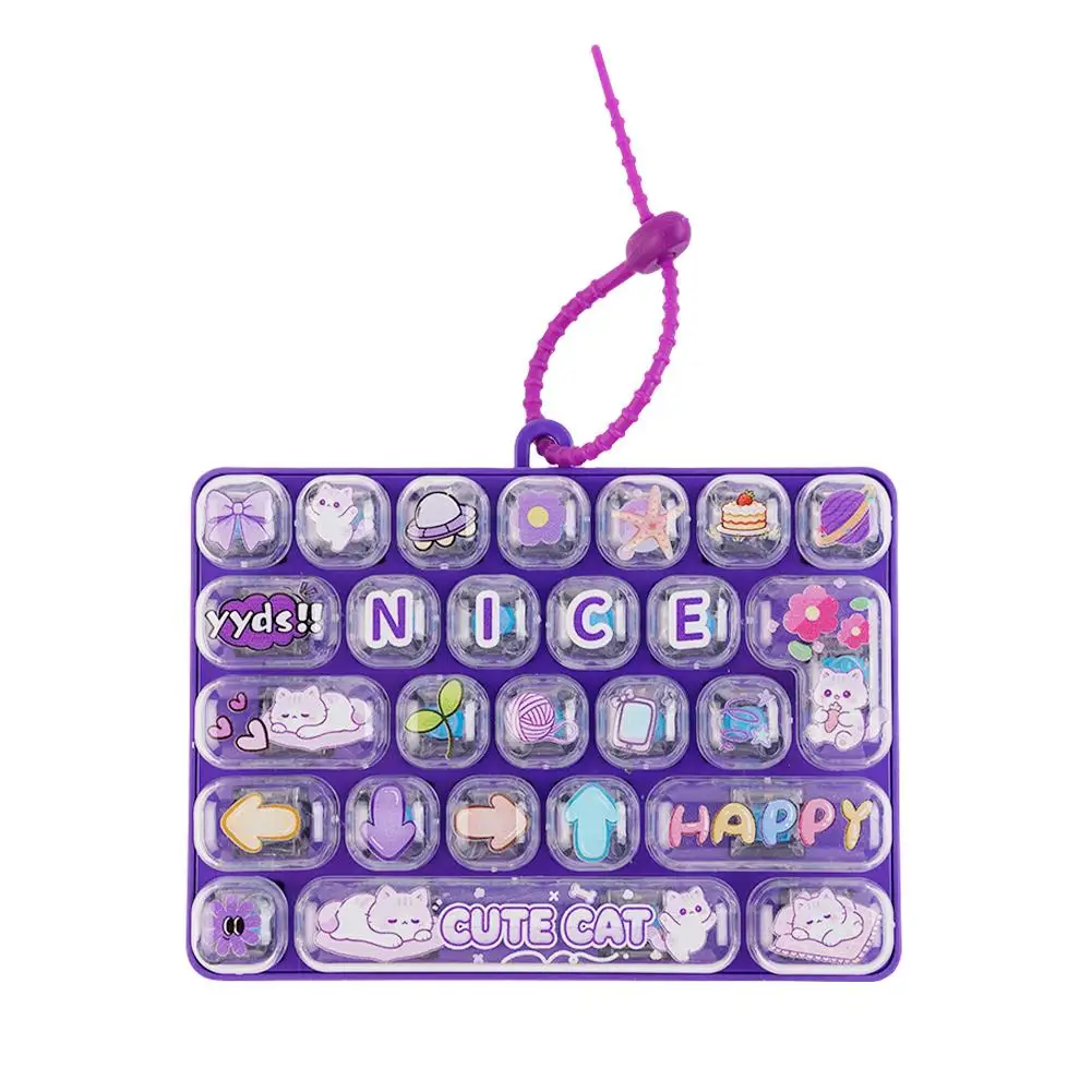 Tastatur-Schlüsselanhänger, Cartoon-Knopf-Clicker, Stressabbau-Fidget, Schulranzen-Anhänger, Charm-Anhänger, Schlüsselzubehör, Geschenk ﻿ – Detail 4