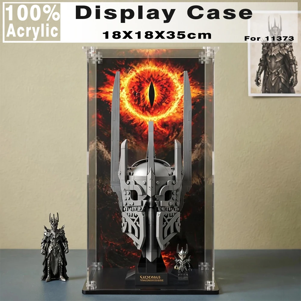 Acryl-Vitrine für Lego 11373 Sauron's Helm, transparente Vitrine (Lego-Set nicht im Lieferumfang enthalten)