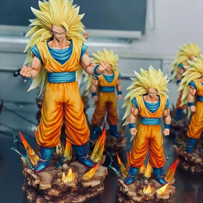 2025 جديد غير محدود سوبر سايان لعبة دراغون بول سوبر ثلاثة جوكو تمثال أنيمي تمثال Gk مع قاعدة جمع حلية الصبي لعبة هدية