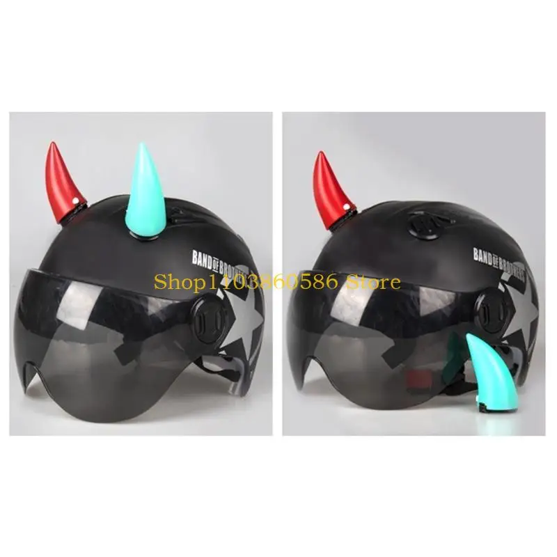 242A Helmet Devil Horn Motorcycle Electric Bike Car Styling Decoration Helmet Sticker