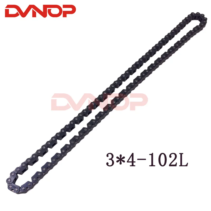 Motorcycle Camshaft Cam Timing Chain 3*4-102L & 3*4-100L 3*4-104L For Zongshen CB200 CB 200 CB250 200cc Engine