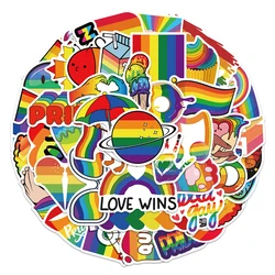 50PCS Colorful Rainbow Funny LGBT Gay Pride Stickers Waterproof Graffiti Decals Laptop Skateboard Water Bottle  Sticker Packs