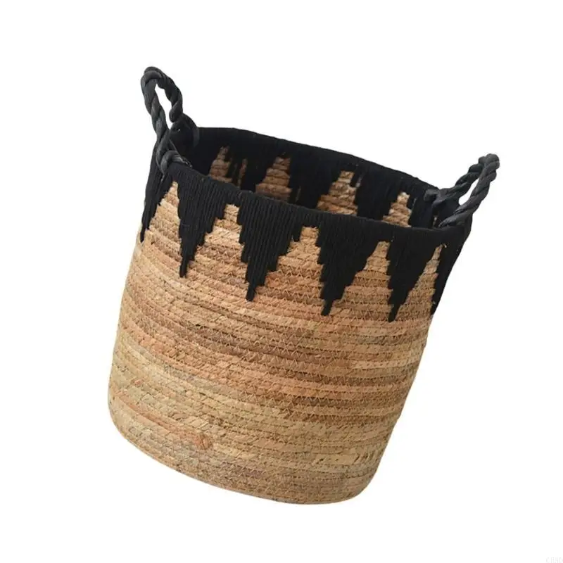 Rope Plant Basket for Home Decoration Durable Plant Basket Unique Flower Planter for Home Decors and Gardening Lovers C5AD