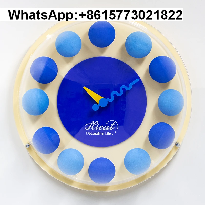 

Children's room clock, wall clock, household blue series