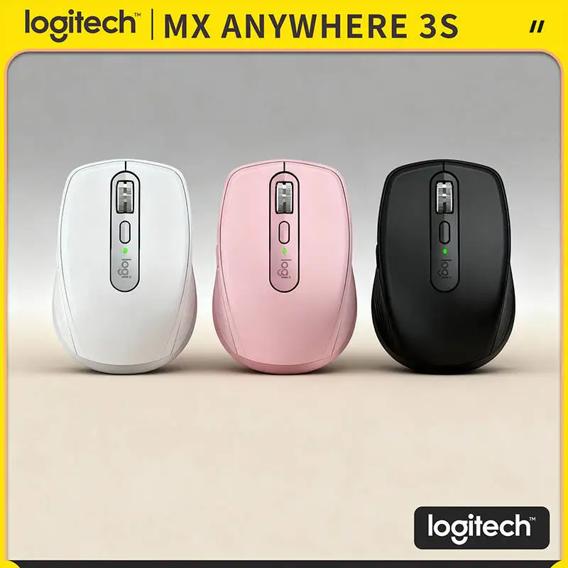 

Logitech MX Anywhere 3S Wireless Mouse - 8000 DPI, MagSpeed Scroll, Silent Click, Anti-Slip Grip, Home Office & Coworking Use