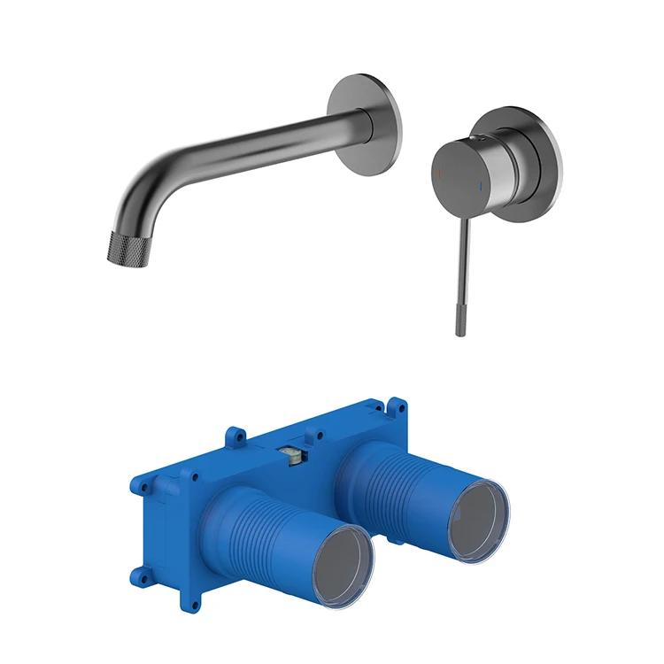 Contemporary Single Lever Basin Faucet Minimalist Modern Design Hot and Cold Water Function for Bathroom Use