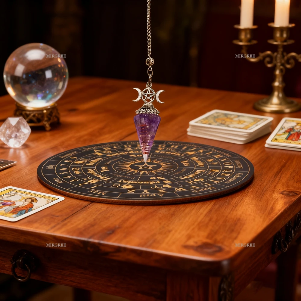 2pcs Spirit Pendulum Paired with Astrological Divination Disc, Tool - Image 4
