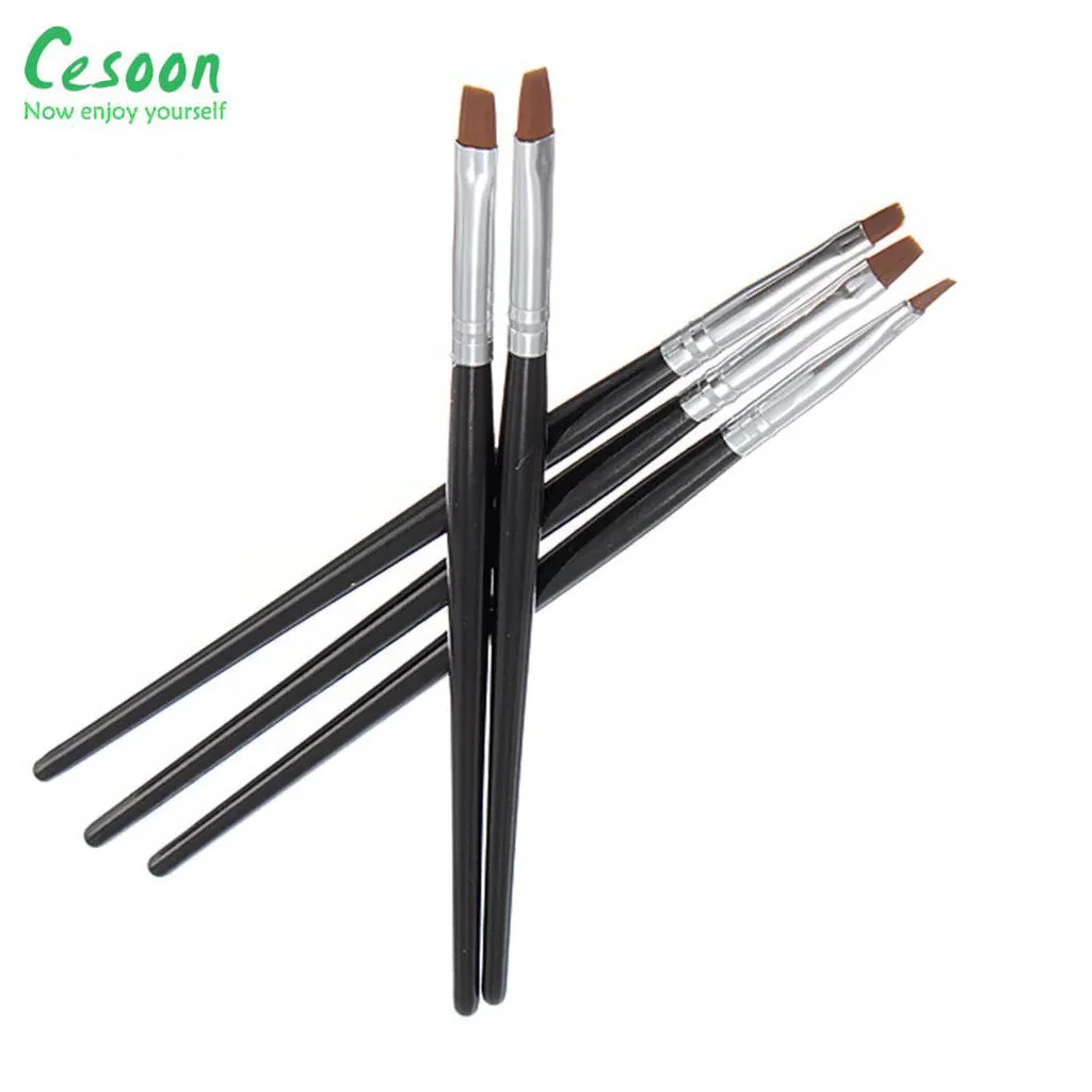 5 Pcs Dental Resin Brush Pens Shaping Silicone Adhesive Composite Porcelain Teeth Portable Whitening Care Dentistry Lab Tools