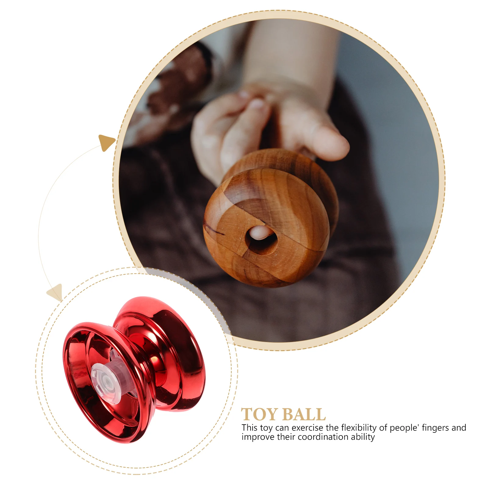 

1 set 1 Set Alloy Professional Unresponsive Yo-Yo String For Beginner Finger Coordination Exercise Plaything Gift