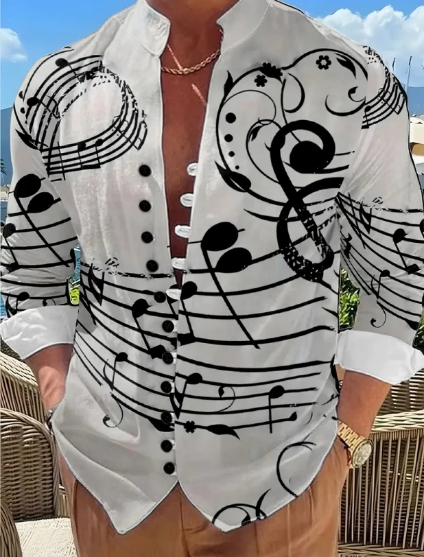 

2026 Men's Fashion Long Sleeve Shirt Button Shirt Beach Casual Animal Shirt High Quality Comfortable Fabric Top