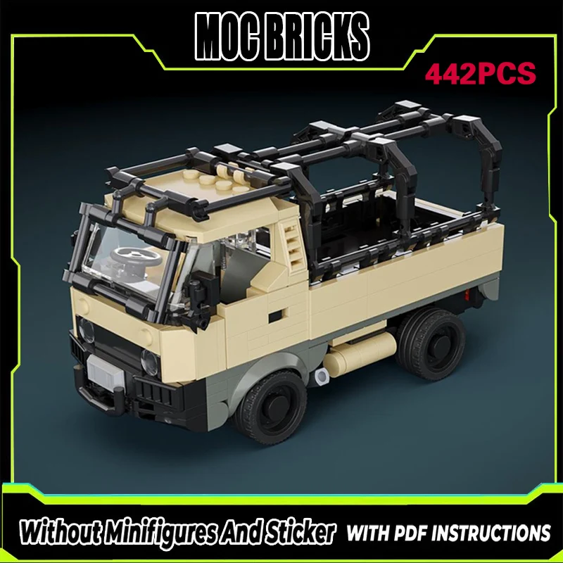 

Конструктор City Car Model MOC: Классический модифицированный грузовик Kei, модульная технология, подарки, праздничный набор для сборки, детские игрушки