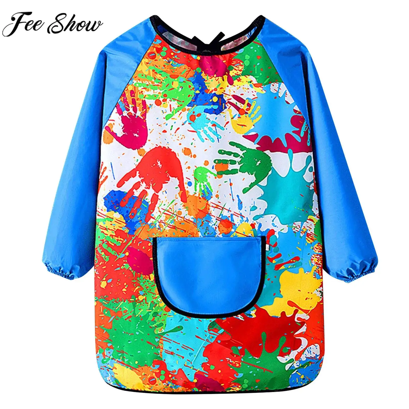 Tablier de peinture d'art imperméable pour enfants, bavoir à manches longues, couverture chasuble, costume de cosplay de peintre, cuisine, cuisson, manger