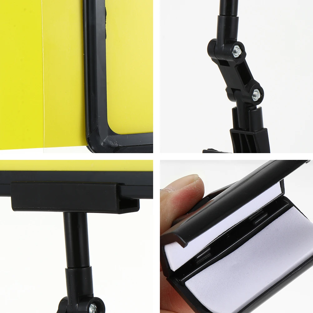 

2Pcs Price Tag Clips A4 Black Frame Yellow Paper Erasable Reusable Supermarket Store Display Fruit Vegetable Labels Lightweight