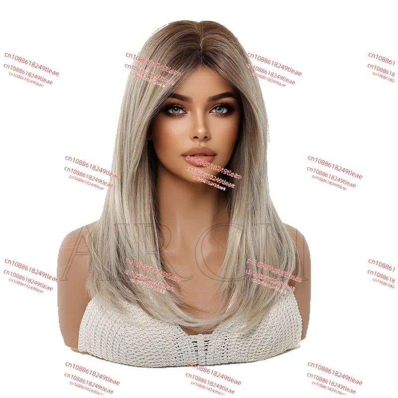

European and American fashion women's wig short hair full headgear multi-color medium bangs Wensi wigs daily hair breathable