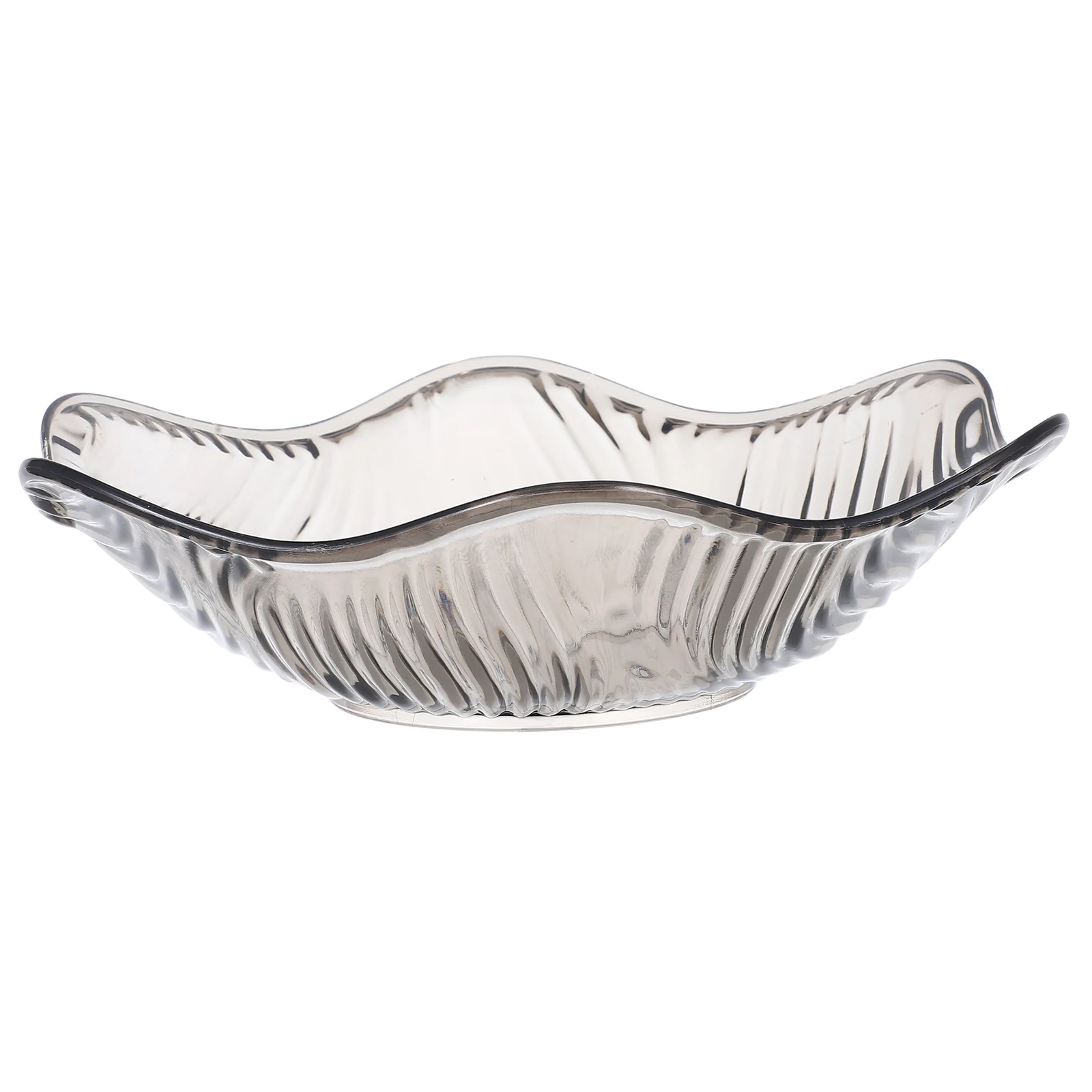 

Plastic Fruit Plate Flower Design Wave Shape Snack Nut Bowl Candy Holder Salad Container For Kitchen Home Cyan Glossy Storage