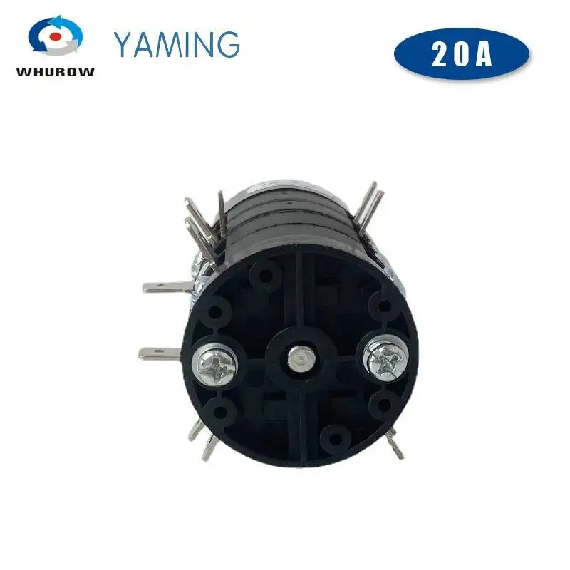 HZ5B-20/4-3-1 Sei Posizione di Partenza Rotary Cam Interruttore 4 Livelli di 20A di Contatto In Argento 16 Terminali Star Maniglia