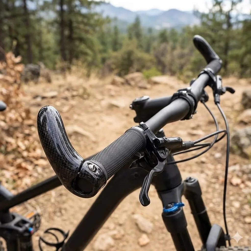 

Ultralight 80g Carbon Fiber Handlebar Bar Ends Mountain Bike Handlebar Bar Ends MTB Bicycle Small Auxiliary Handlebar 22.2mm