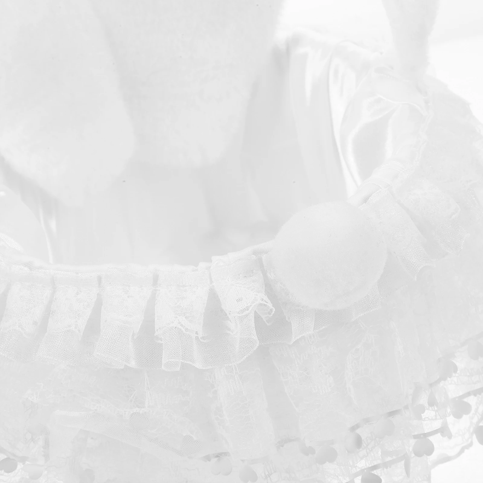 

Small Bunny Ear Basket Easter Flower Girl Storage Basket Portable Rabbit Ear Tote For Picnic Beach Party Decor Flower