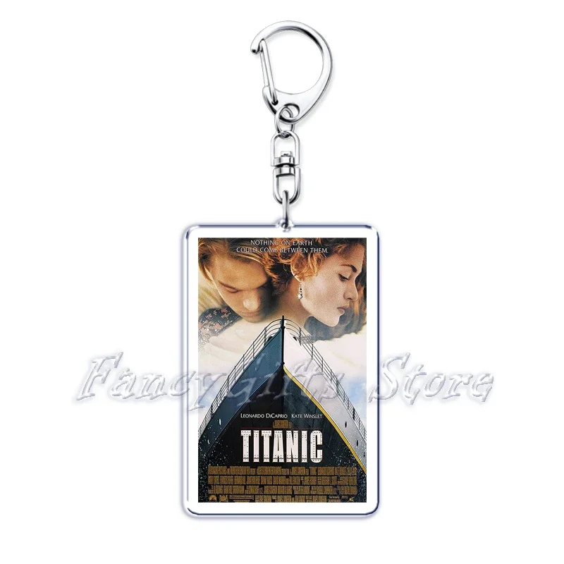 Popular Classic Movies Keychains for Accessories Bag TitanicThe Fast and Furious Pendant Key Chains Keyrings Jewelry Fans Gifts