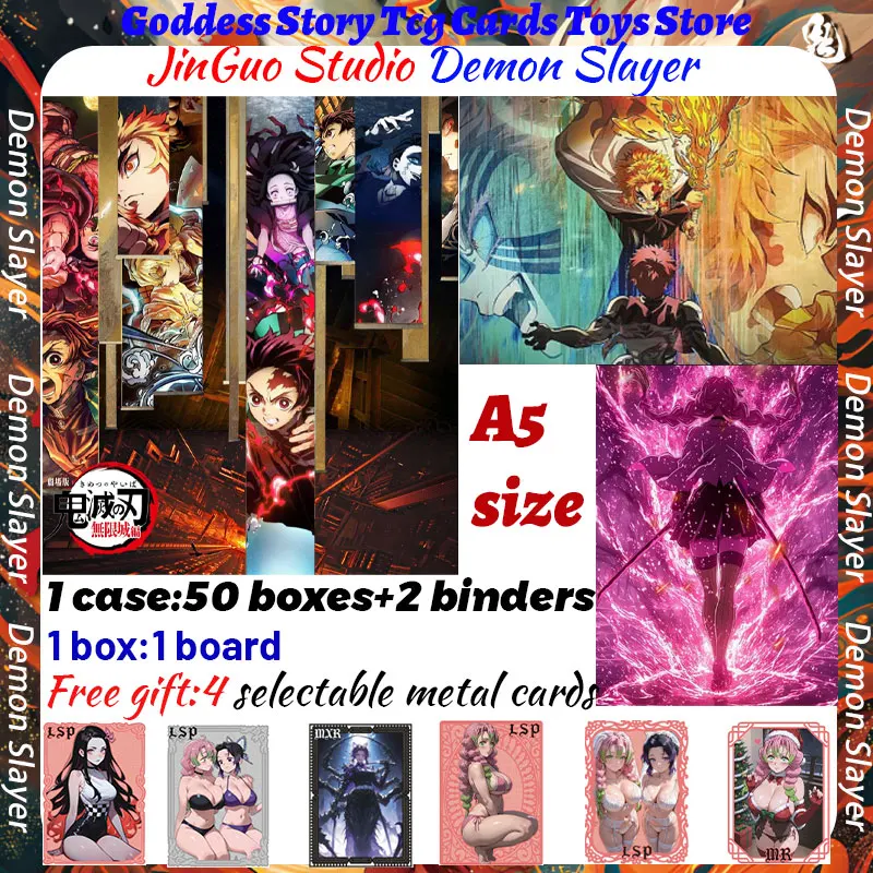 

2025 Newest JinGuo Studio Demon Slayer A5 Arcylic Borads Collection Card Shinobu Japanese Anime Trading Mitsuri Hobbies Gift
