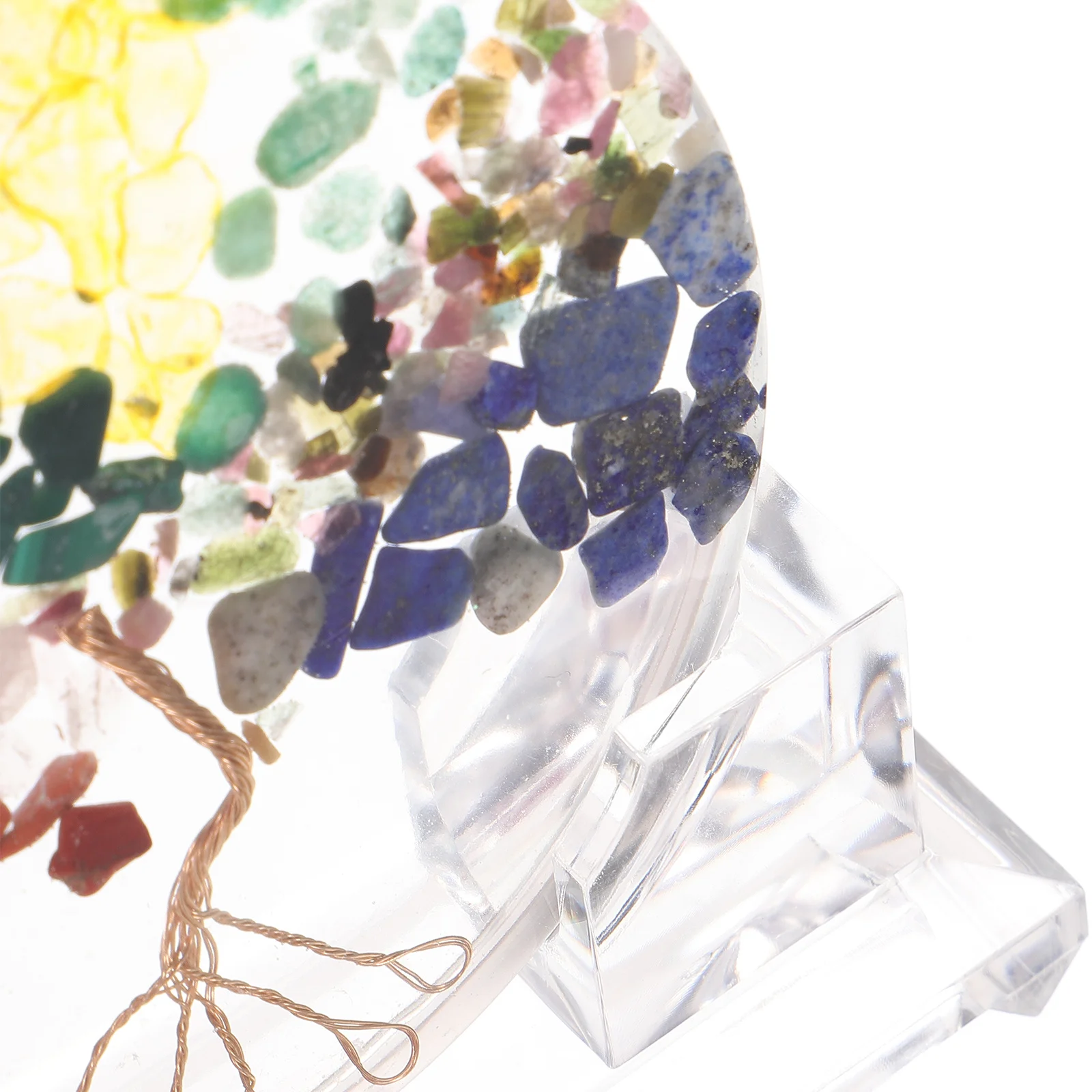 

Epoxy Resin Crystal Tree Decoration Desktop Ornament Home Office Decor Chakra Tree Sculpture Crystal Ornaments for The Home