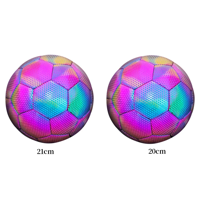 Size 4 Glow In Dark Football Luminous Soccer Balls Night Glowing Reflective Footballs Outdoor Light Up Gifts For Boy Easy To Use