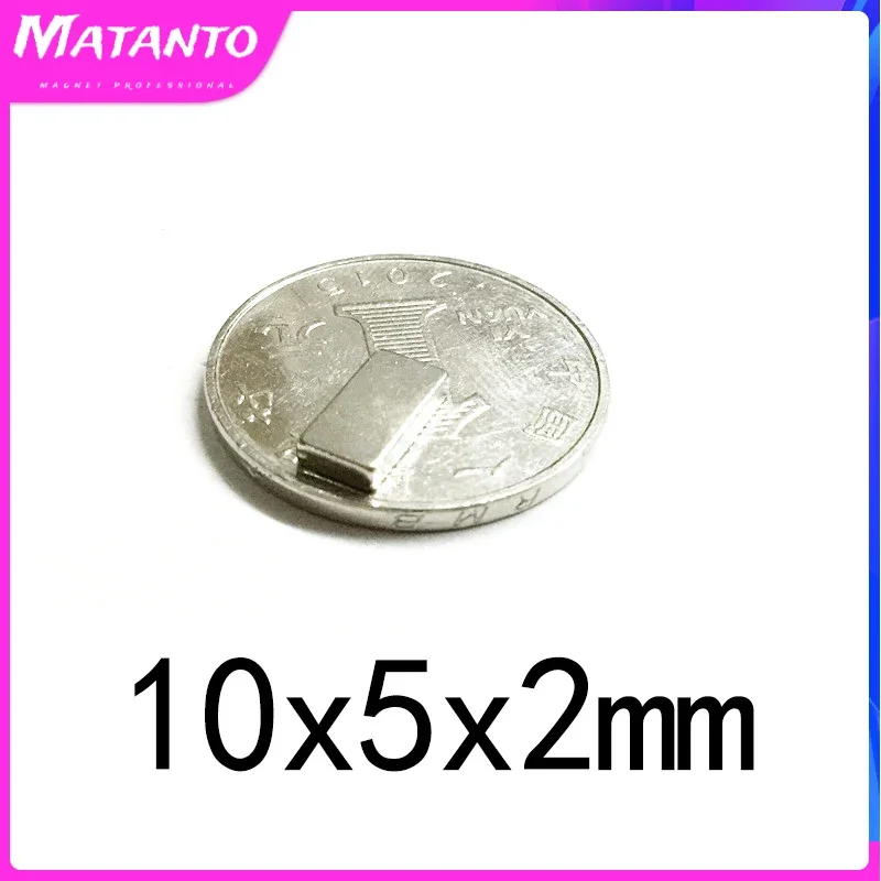 20~500pcs 10x5x2 mm Small Block Powerful Magnets 10*5*2 Super Neodymium Magnet 10x5x2mm Stong NdFeB Permanent Magnetic 10*5*2 mm