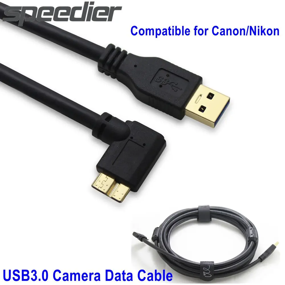 Brand Micro USB3.0 Digital Camera Data Cable Compatible For Canon 5DS 5DSR 5D4 7D2 1DX2 Black USB3.0 Camera Online Shooting Line