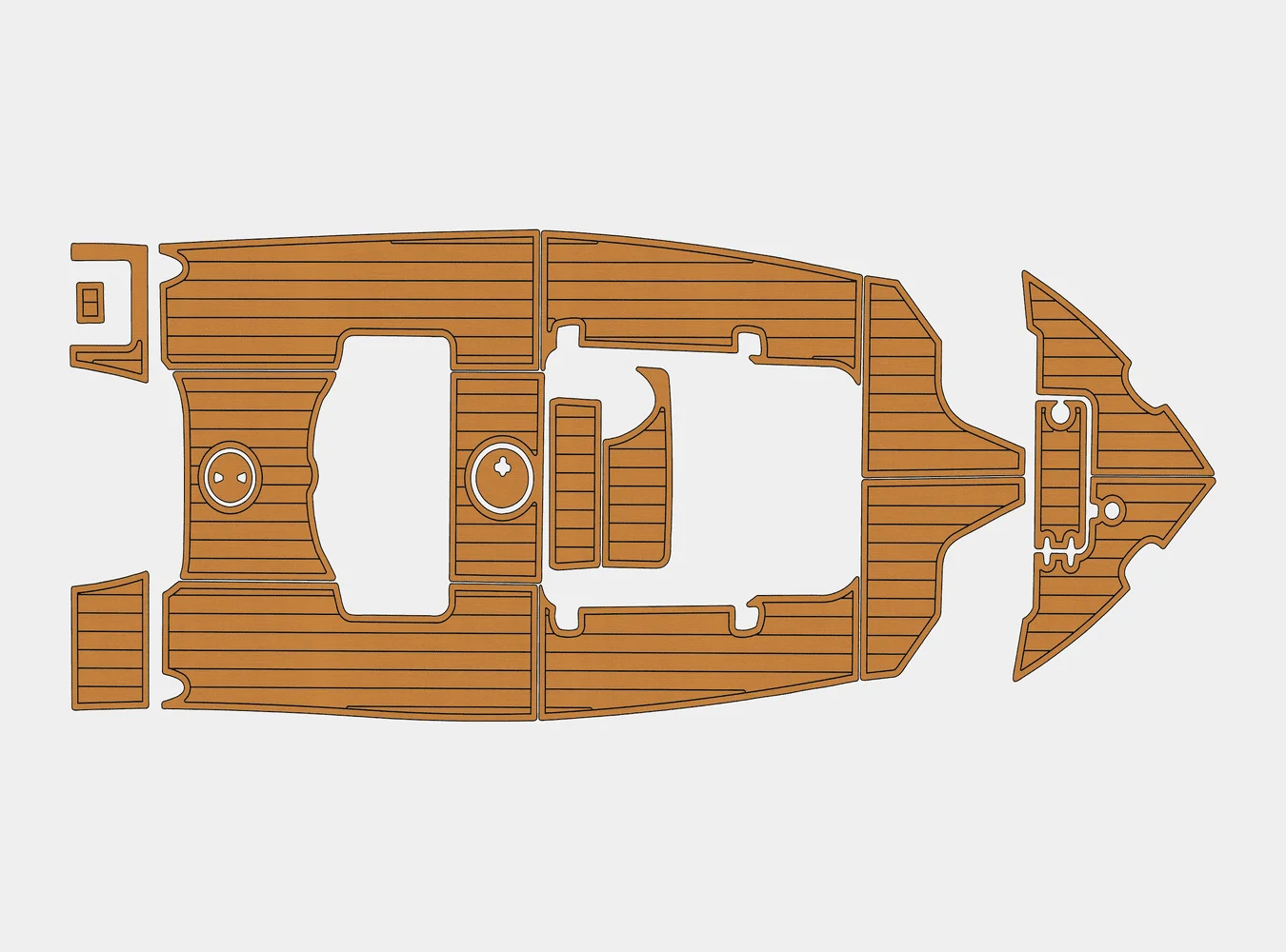 

2015 Sea Hunt 225 Ultra 1/4" 6mm Eva Faux Teak Deck Surfing Boat Fishing Boat Motorcycle Hurts crapet Non-Slip mat Marine Floor