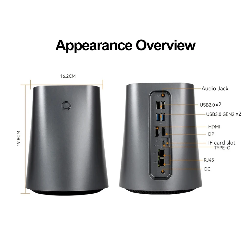 AOOSTAR Mini PC WTR R7 5825U NAS de 2 baias Ryzen 2x 2,5/3,5 polegadas HDD RAID WiFi6 Dual 2.5G LAN Virtualisização 4K para computador desktop