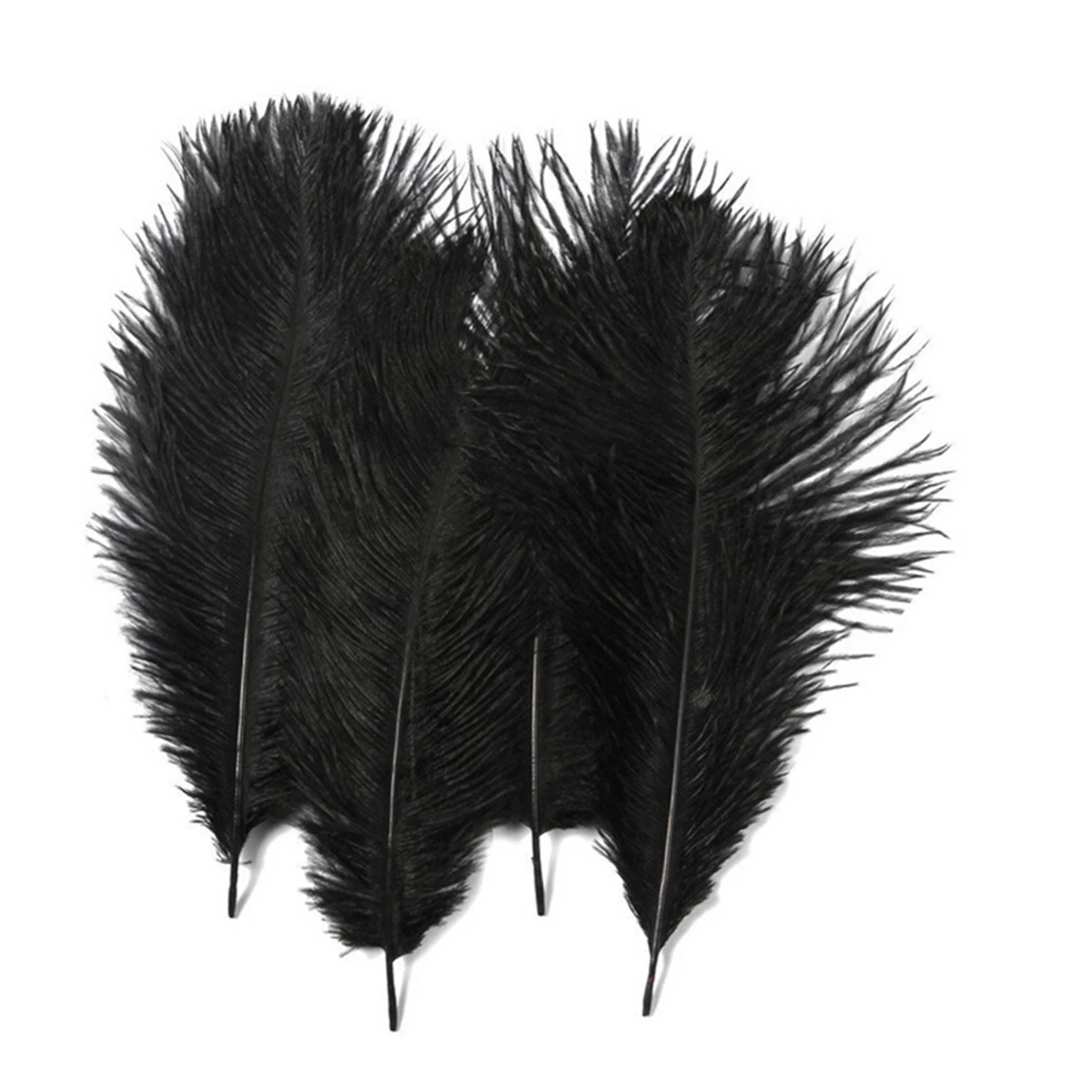 

10 Pcs Decoration Wedding Ostrich Mask Artificial Feahers Natural Black