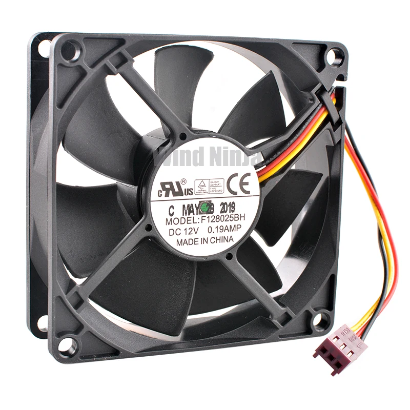 F128025BH 8cm 80mm fan 80x80x25mm DC12V 0.19A 2800rpm Dual ball bearing cooling fan for chassis CPU