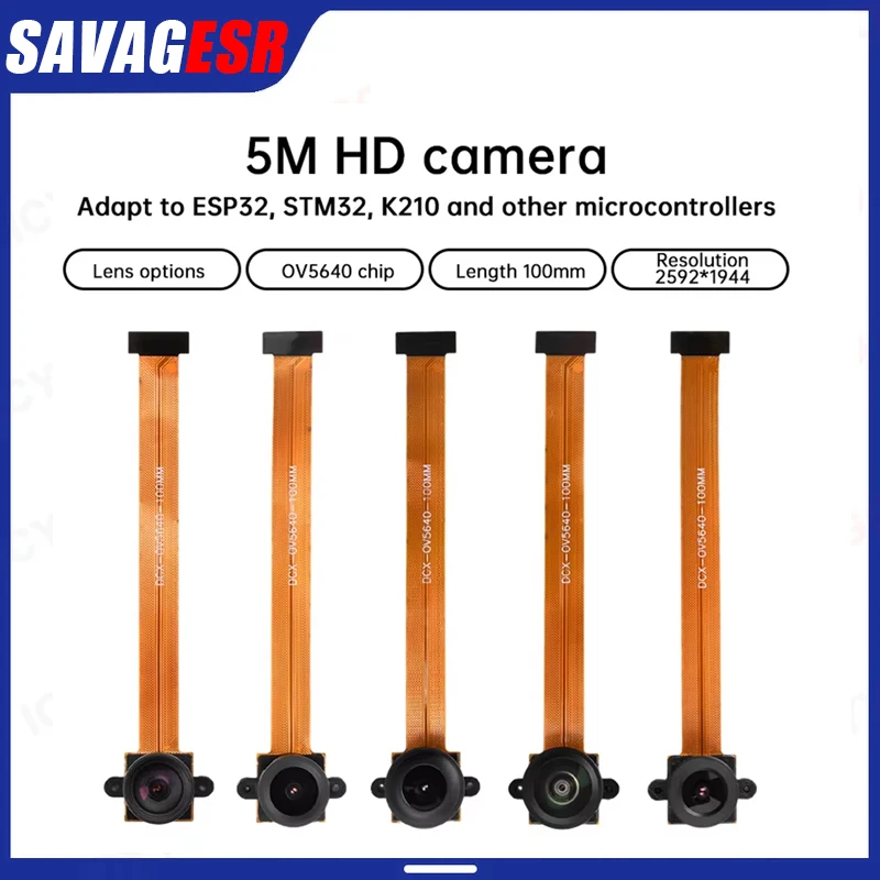 OV5640 camera module 5-megapixel ultra wide angle lens DVP interface 100/120/130/200 degrees 3.6MM can be used for ESP32 module