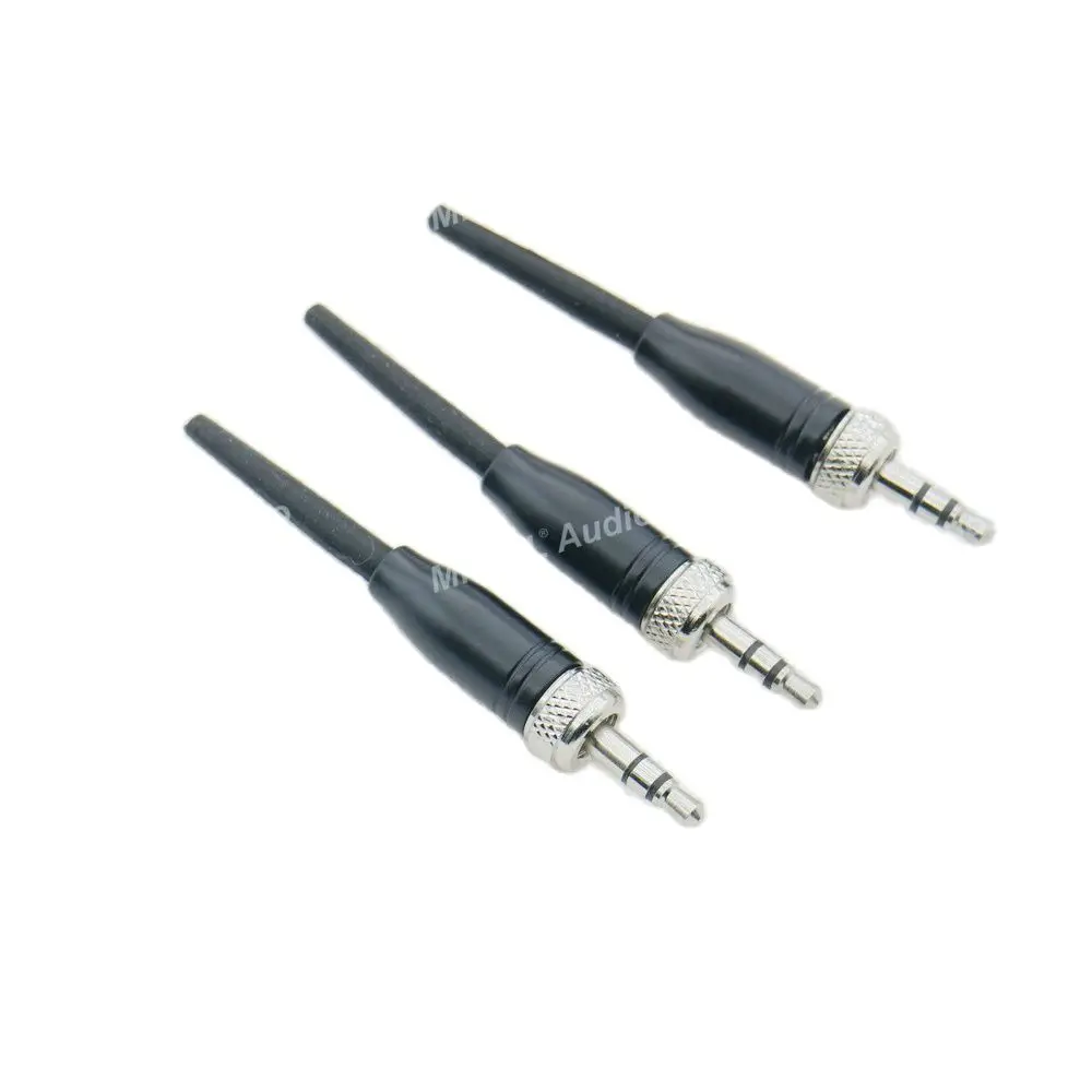 2pcs Metal 3.5mm Stereo Screw Lock Plug For Sony Sennheiser Headset Lavalier Lapel Microphone Connector 1/8