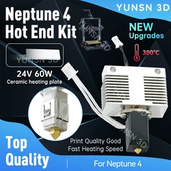 For ELEGOO Neptune 4 Pro Hot End Kit Upgrade High-speed Brass Nozzle Hotend Kit For Neptune 4 3D Printer Replace Accessories