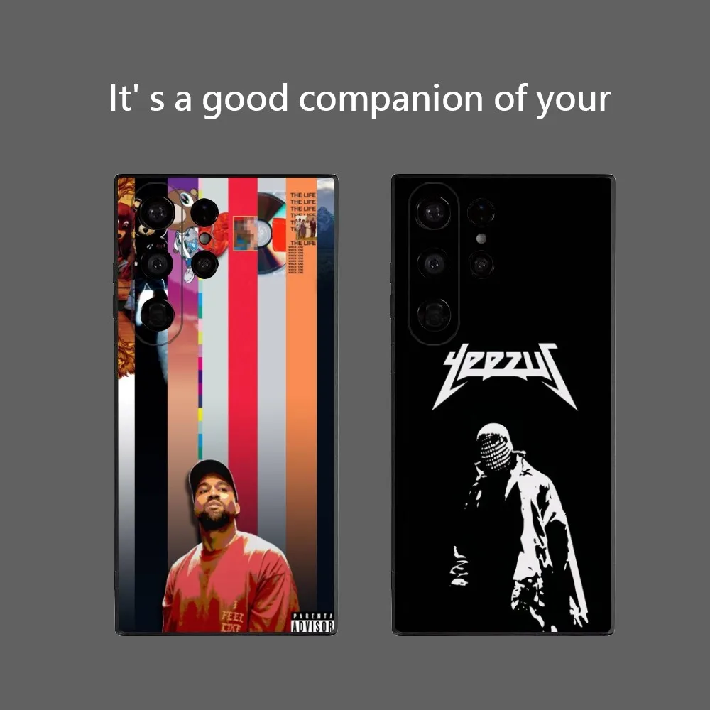 K-Kanye W-West Phone Case HIp Hop For Samsung Galaxy S25 Ultra S22 S23 S24 Ultra S21 S20 5G Protective Soft Silicone TPU Funda