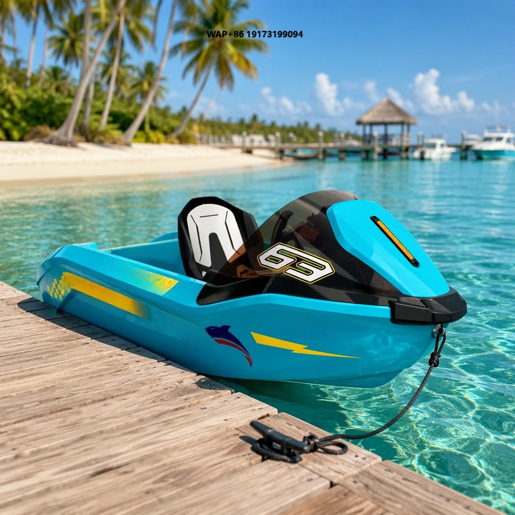 Electric Go Kart Boat Sea Karting Boat Engineering Plastic Top Rated Mini Jet Karting Speed Boat Glossy Durability Velocity