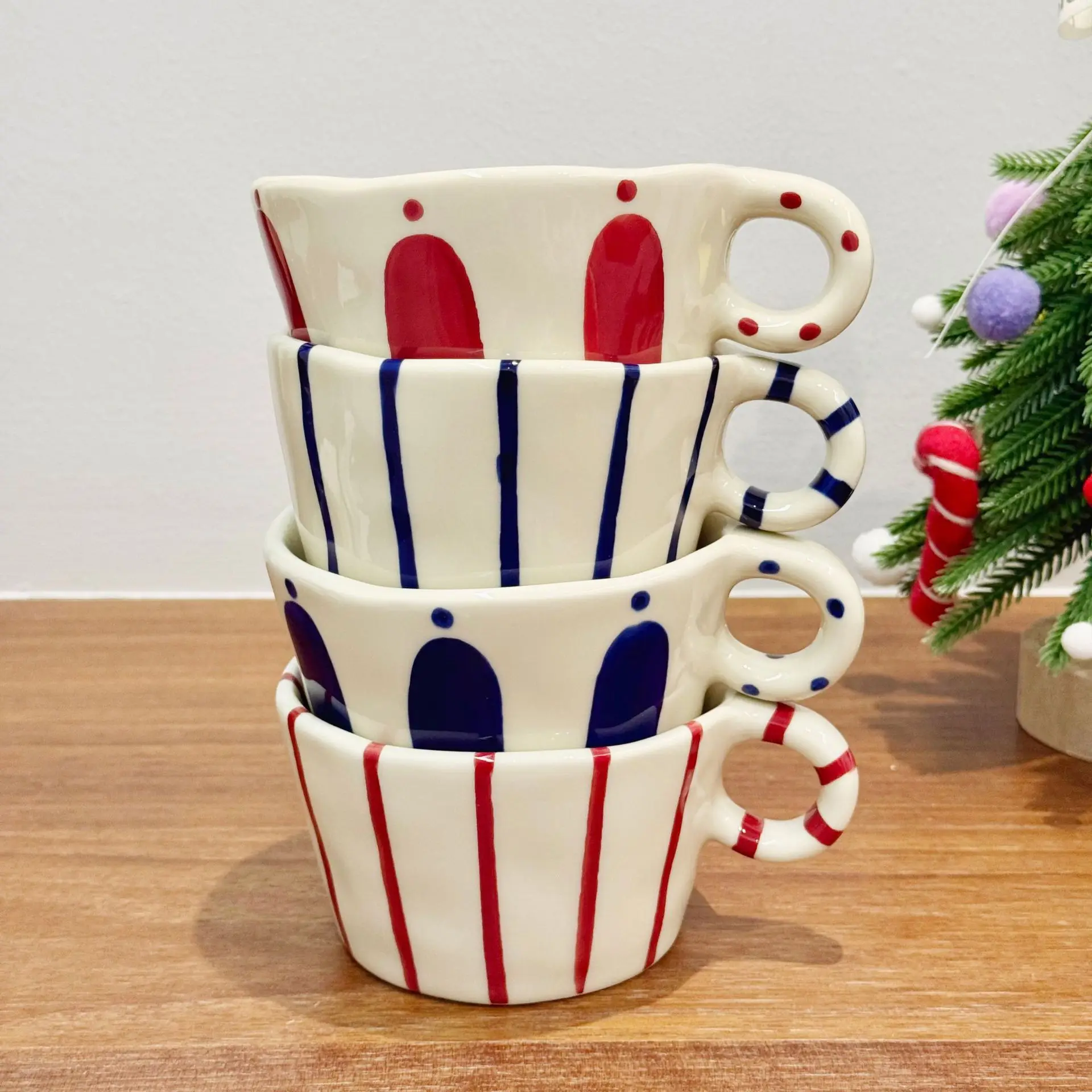 

Японская ретро подглазурная керамическая кофейная кружка, высококачественная чашка для завтрака для дома и офиса