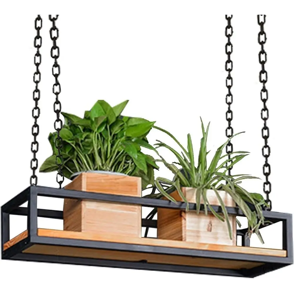 

Настенная плавающая полка для кухни, витрины для растений и держателя бокалов для вина, 140x25x15 см