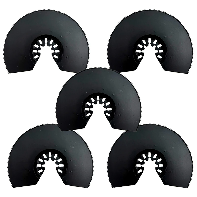 10개입 80mm HSS 바이메탈 플런지 진동 멀티툴 톱날 유니버설 샹크 크라운 캡 반원형 세그먼트 톱날